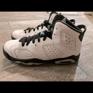Jordan 6 VI Retro Womens 8 GS Hyper Jade 2016 384665-122 White Black
